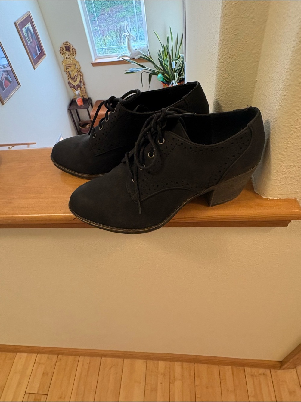 Women’s boots- Rocket Dog Black Lace-Up Heeled Oxford Boots